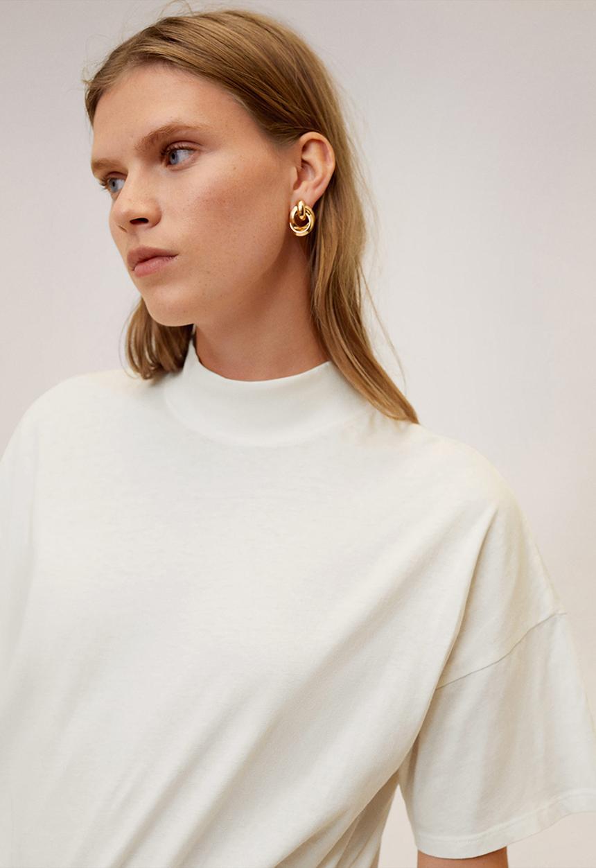 MANGO - T-shirt revoper - cream