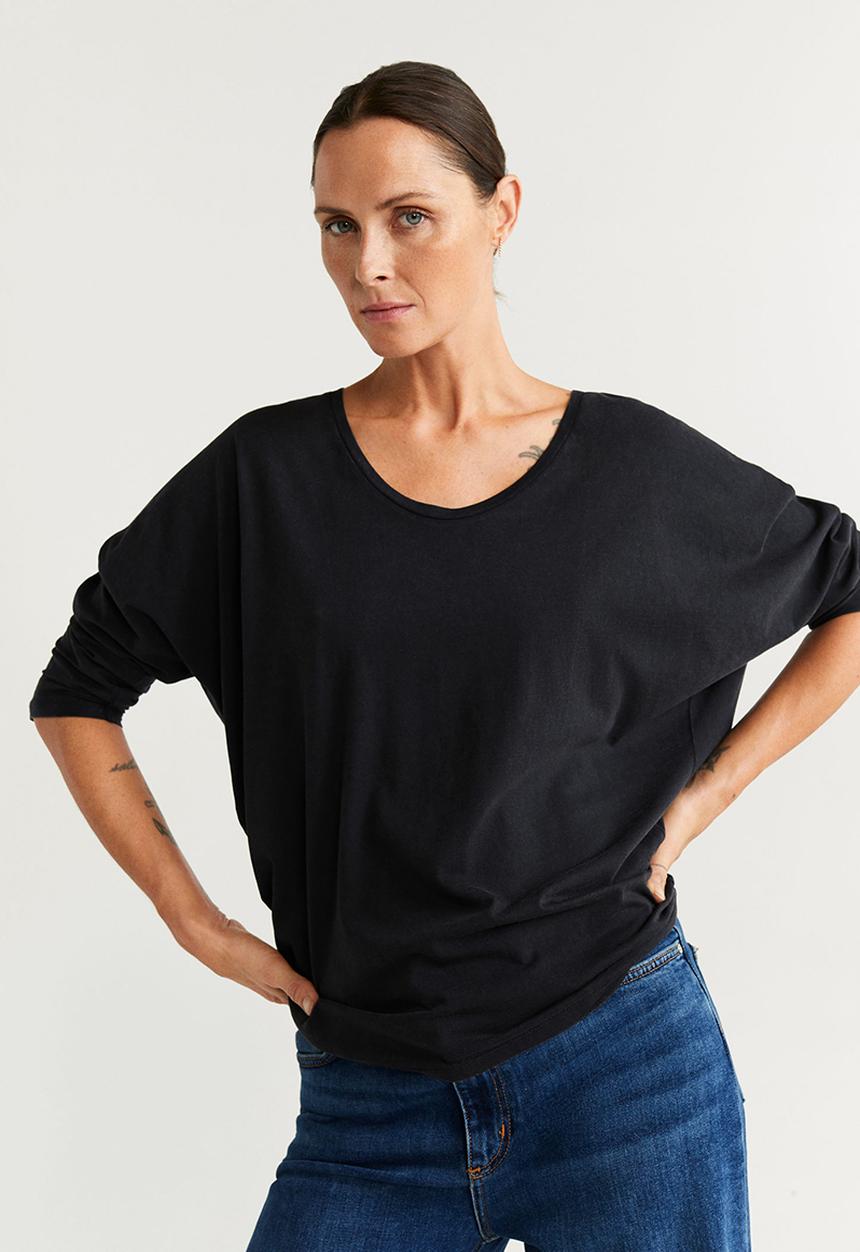 MANGO - T-shirt revo - charcoal