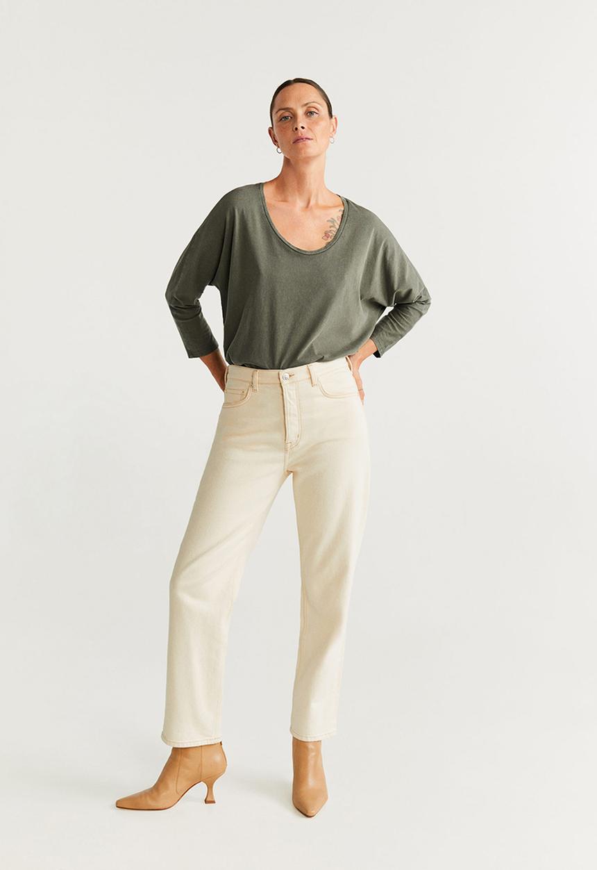 MANGO - T-shirt revo - green