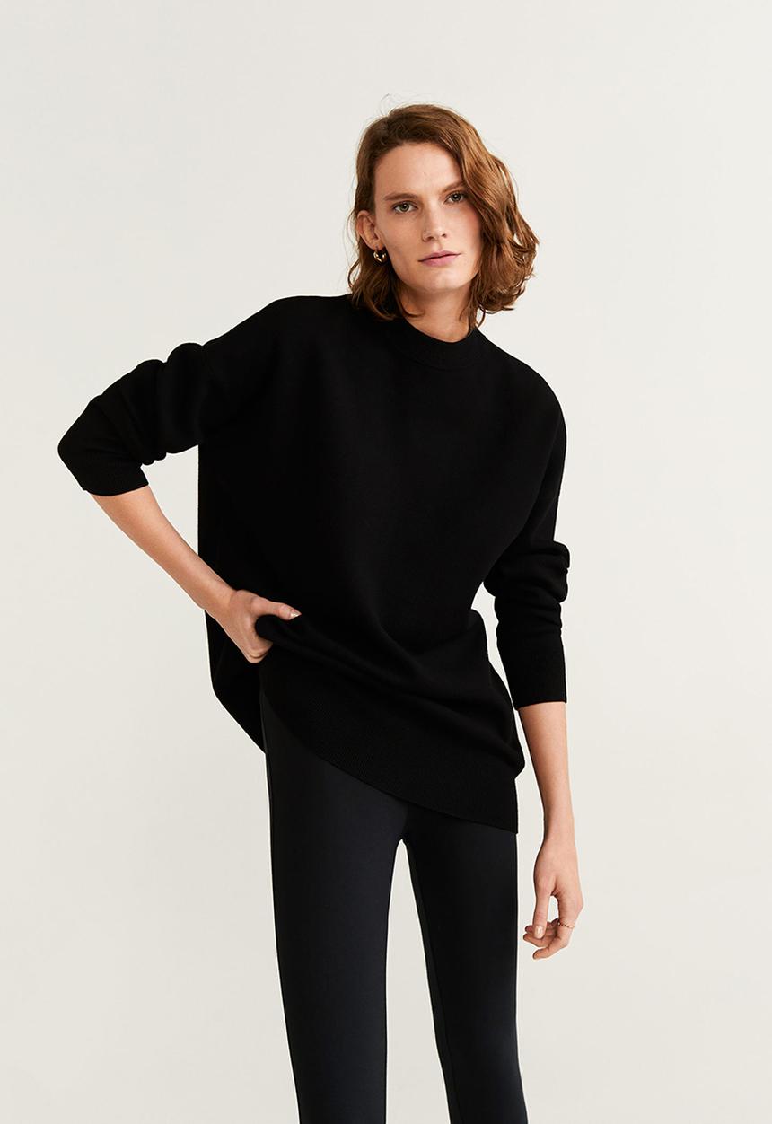 MANGO - Button detail leggings - black