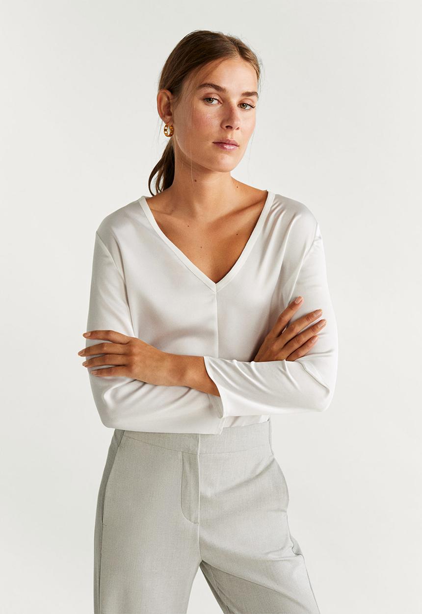 MANGO - T-shirt chemaoc - white