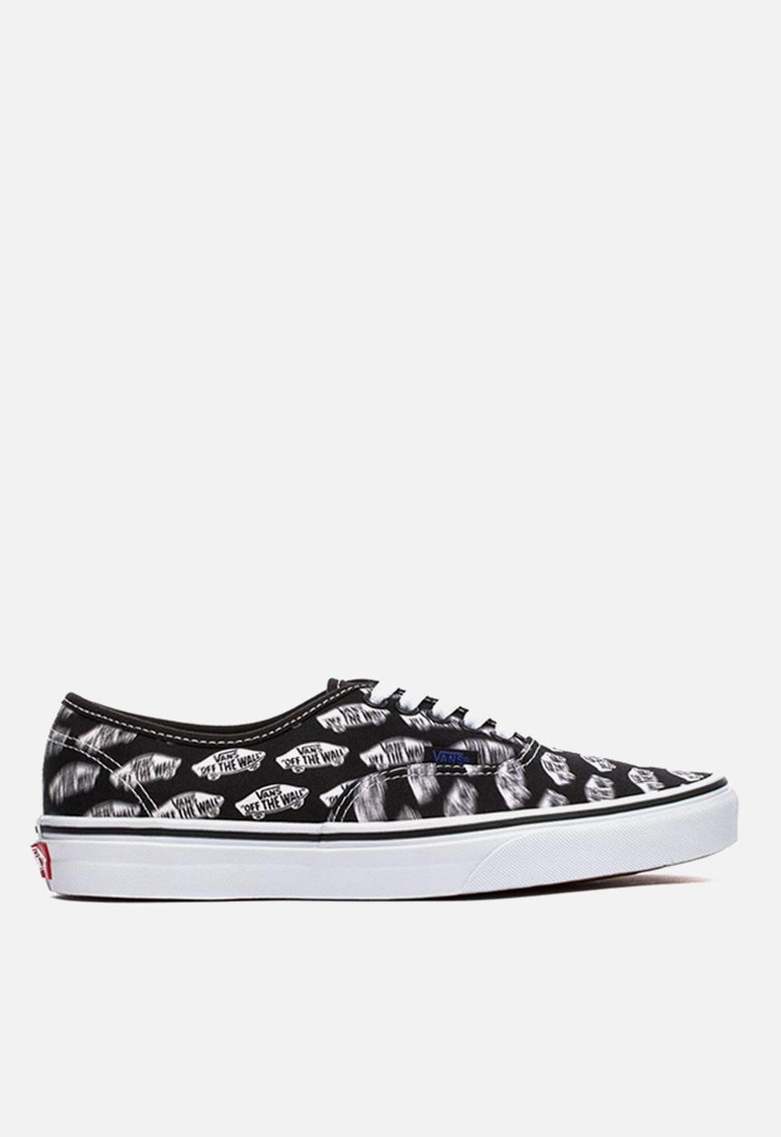 Vans - Vans UA authentic - (blur boards) black/royal blue