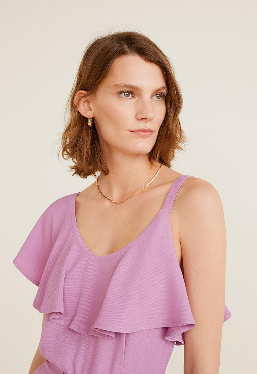 MANGO - Asymmetric jumpsuit - purple