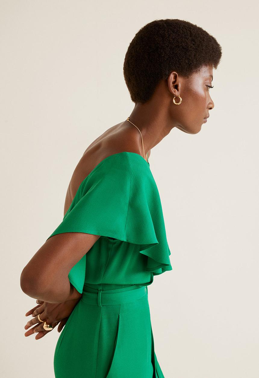 MANGO - Asymmetric jumpsuit - green