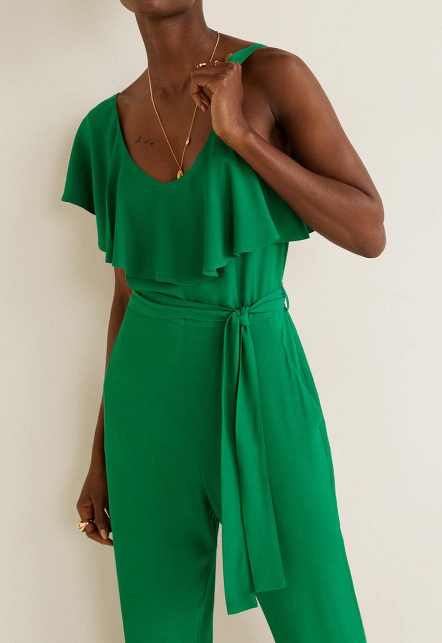 MANGO - Asymmetric jumpsuit - green