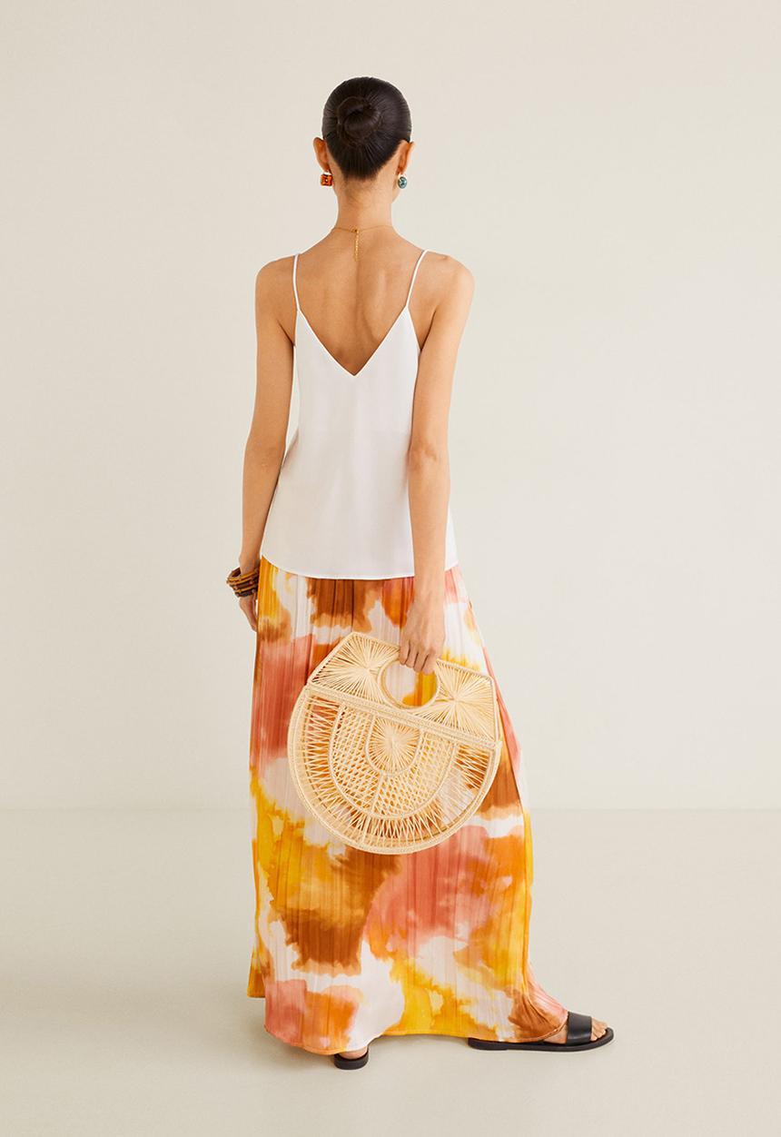 MANGO - Thin strap cami - white