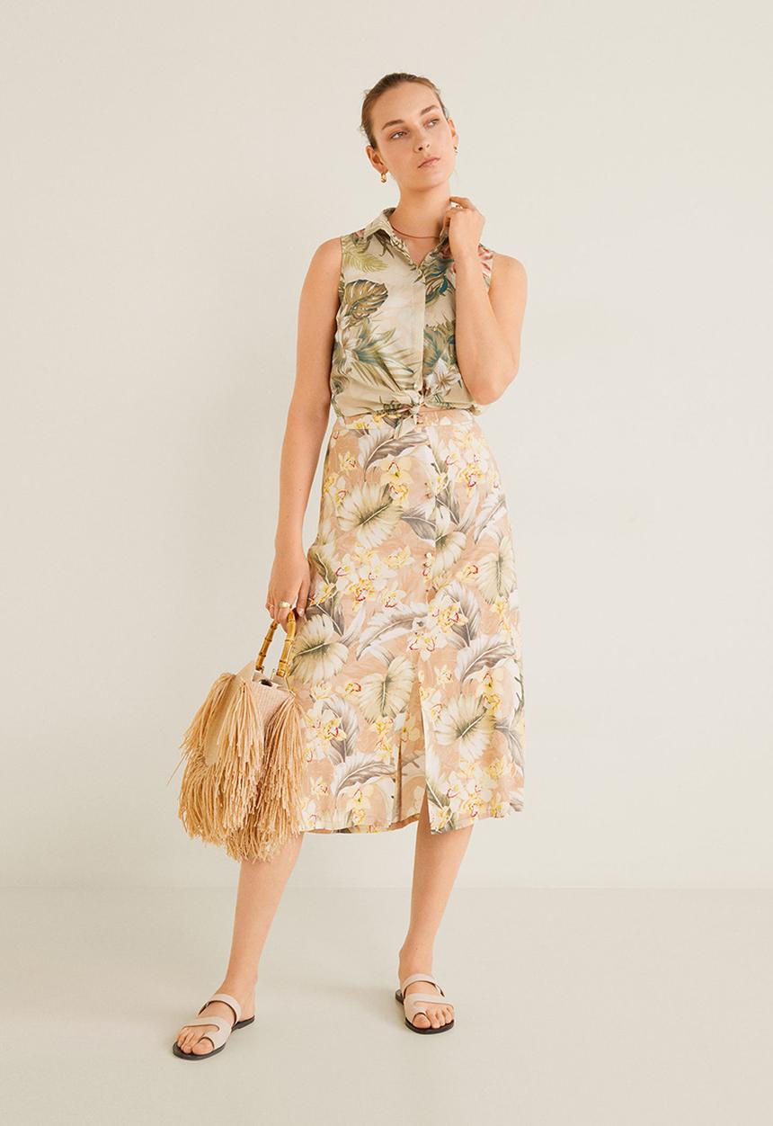 MANGO - Vintage sleeveless shirt - multi