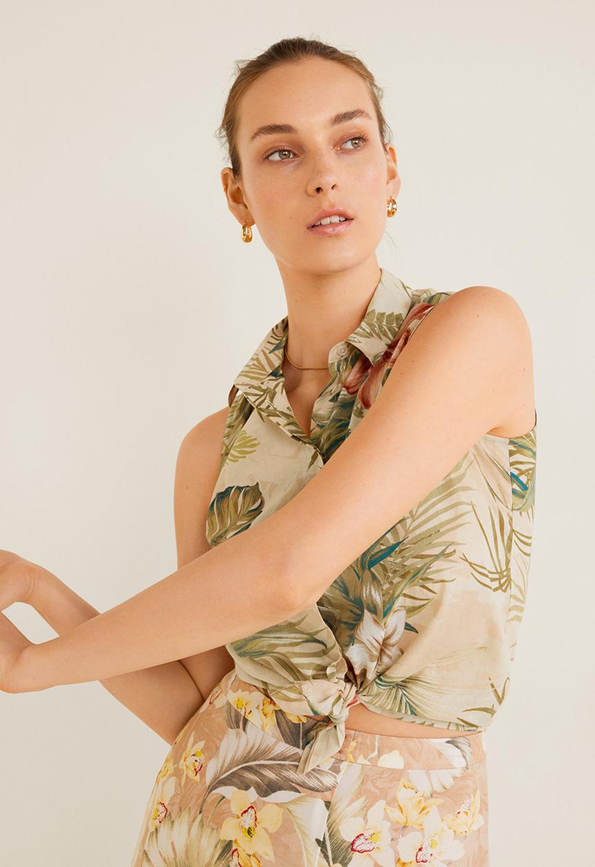MANGO - Vintage sleeveless shirt - multi