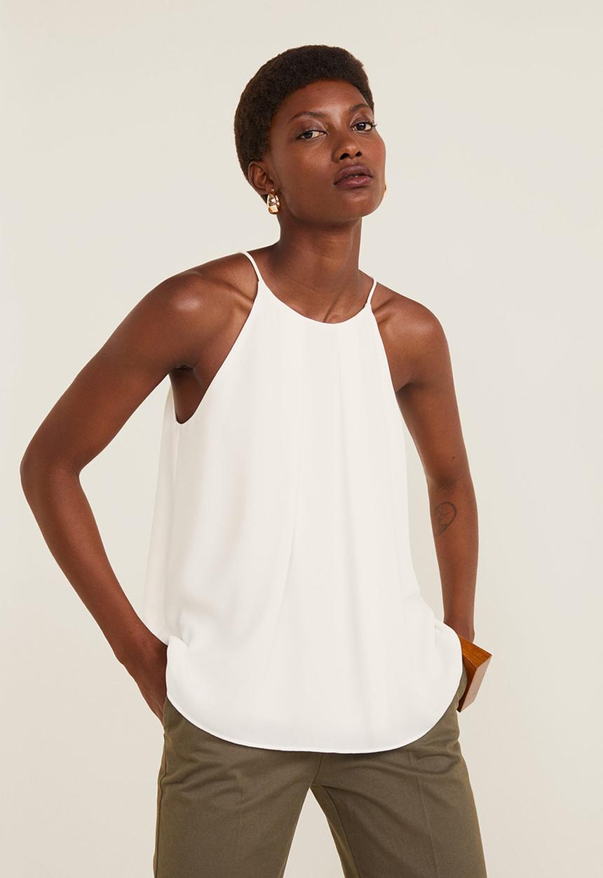 MANGO - Halter neck top - white