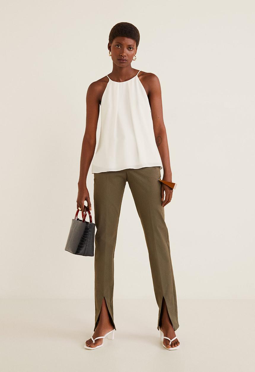 MANGO - Halter neck top - white