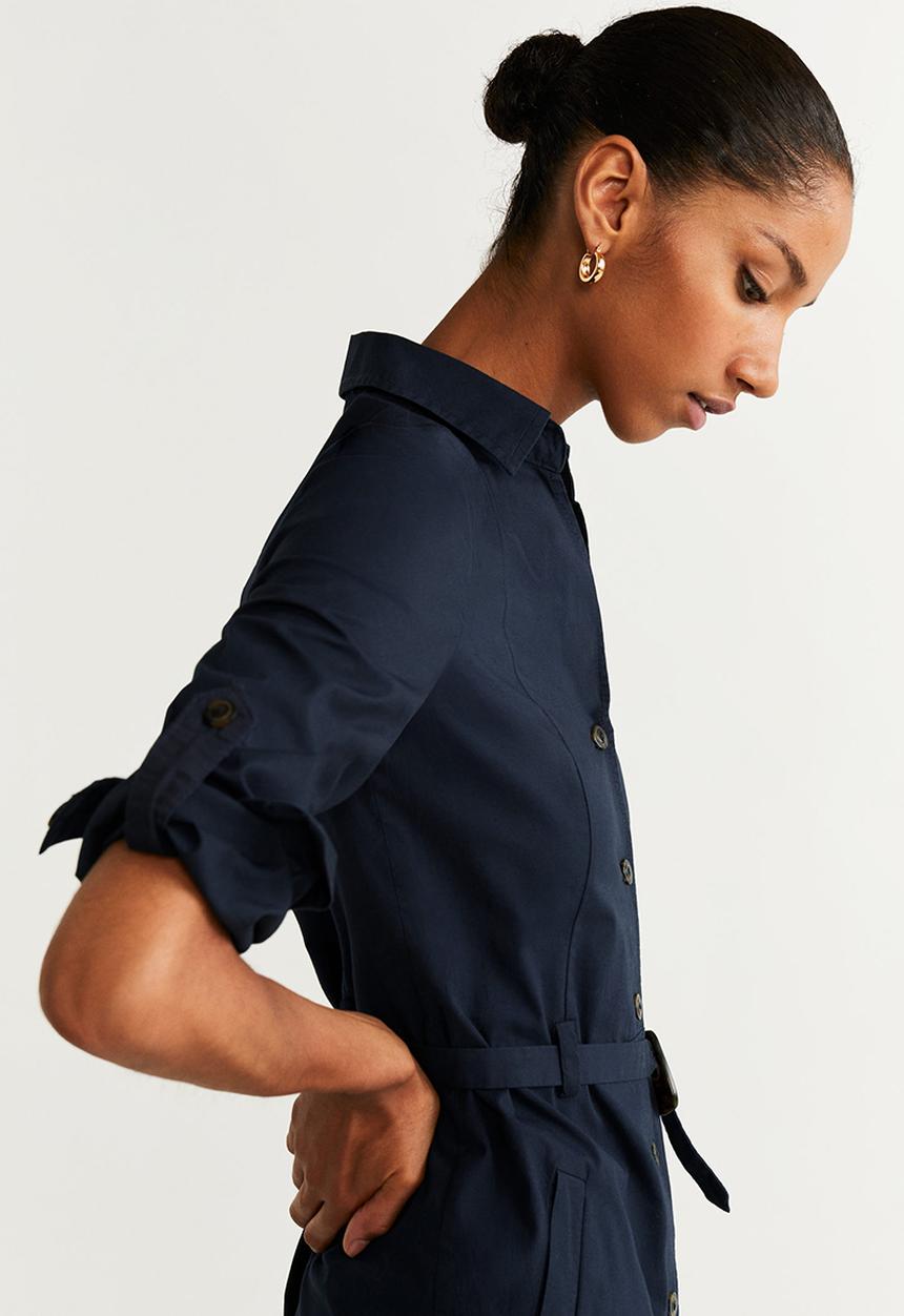 MANGO - Dress mexi - navy