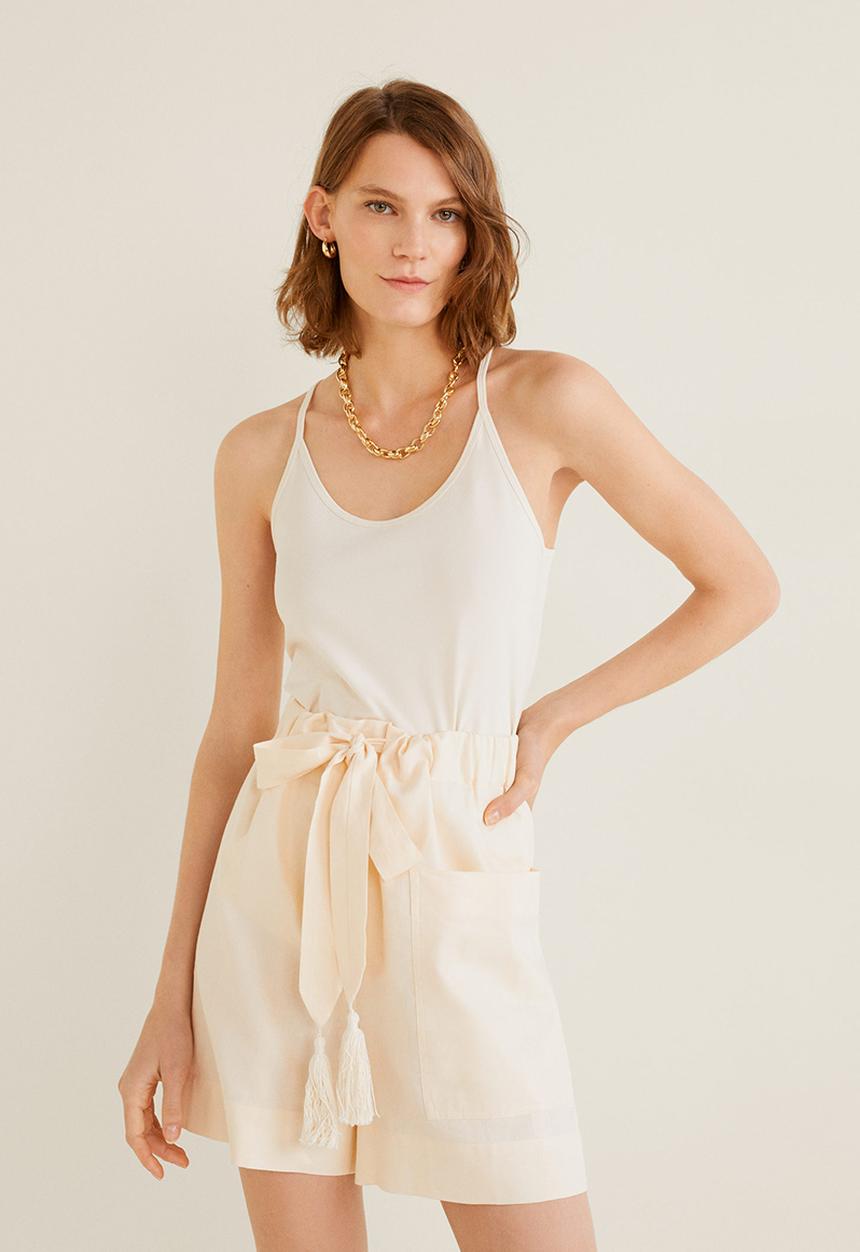 MANGO - Strap top - neutral