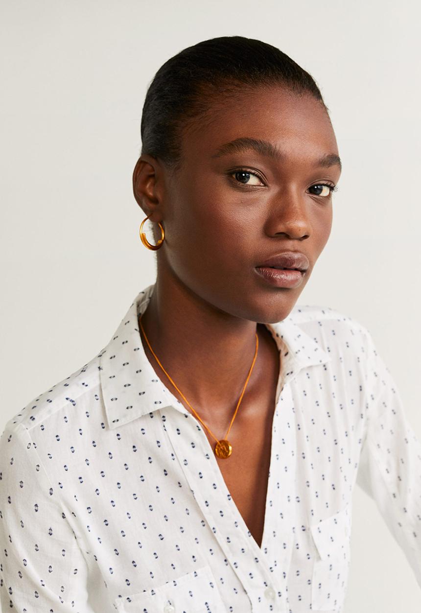 MANGO - Shirt planitap - white