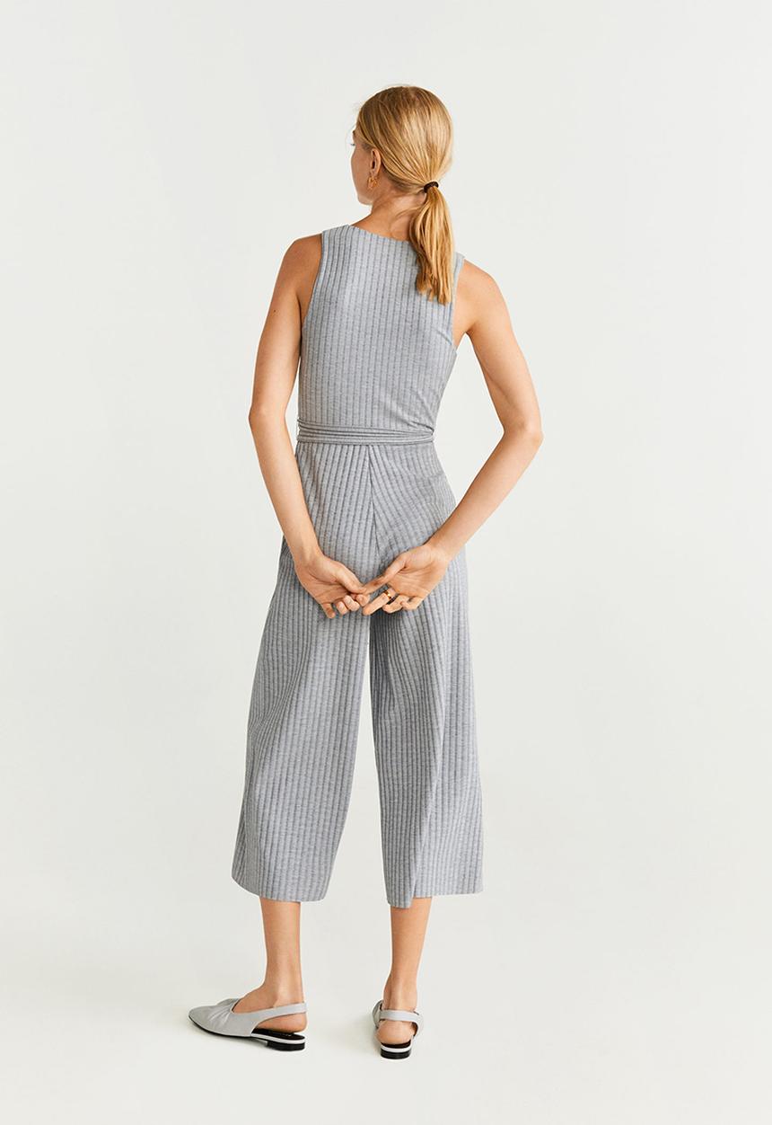 MANGO - Strip jumpsuit - grey