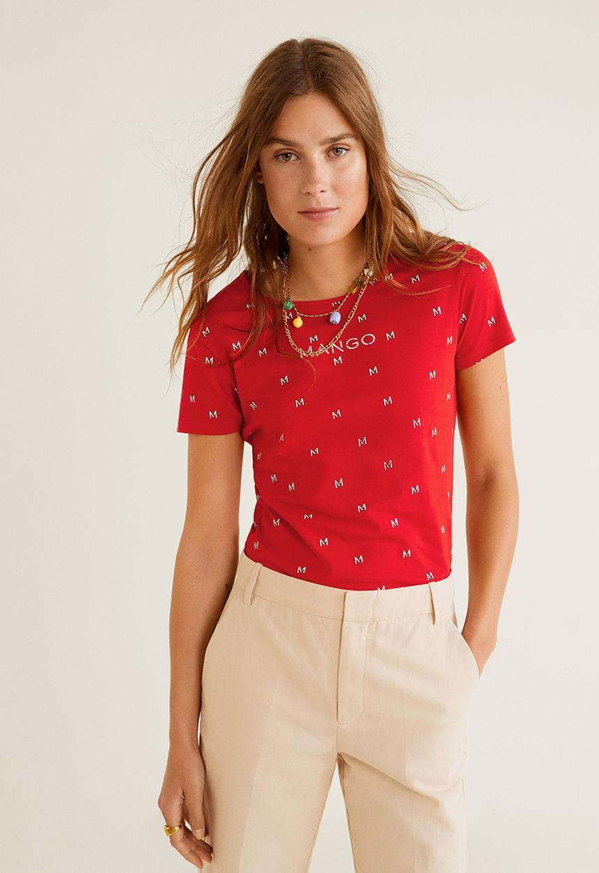 MANGO - T-shirt mangoda - red
