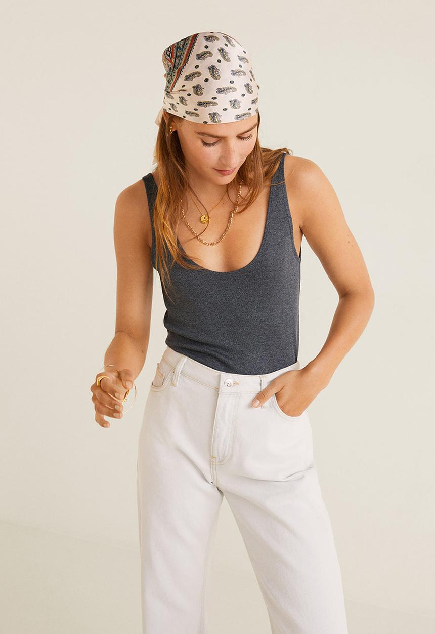 MANGO - Top cindy - grey