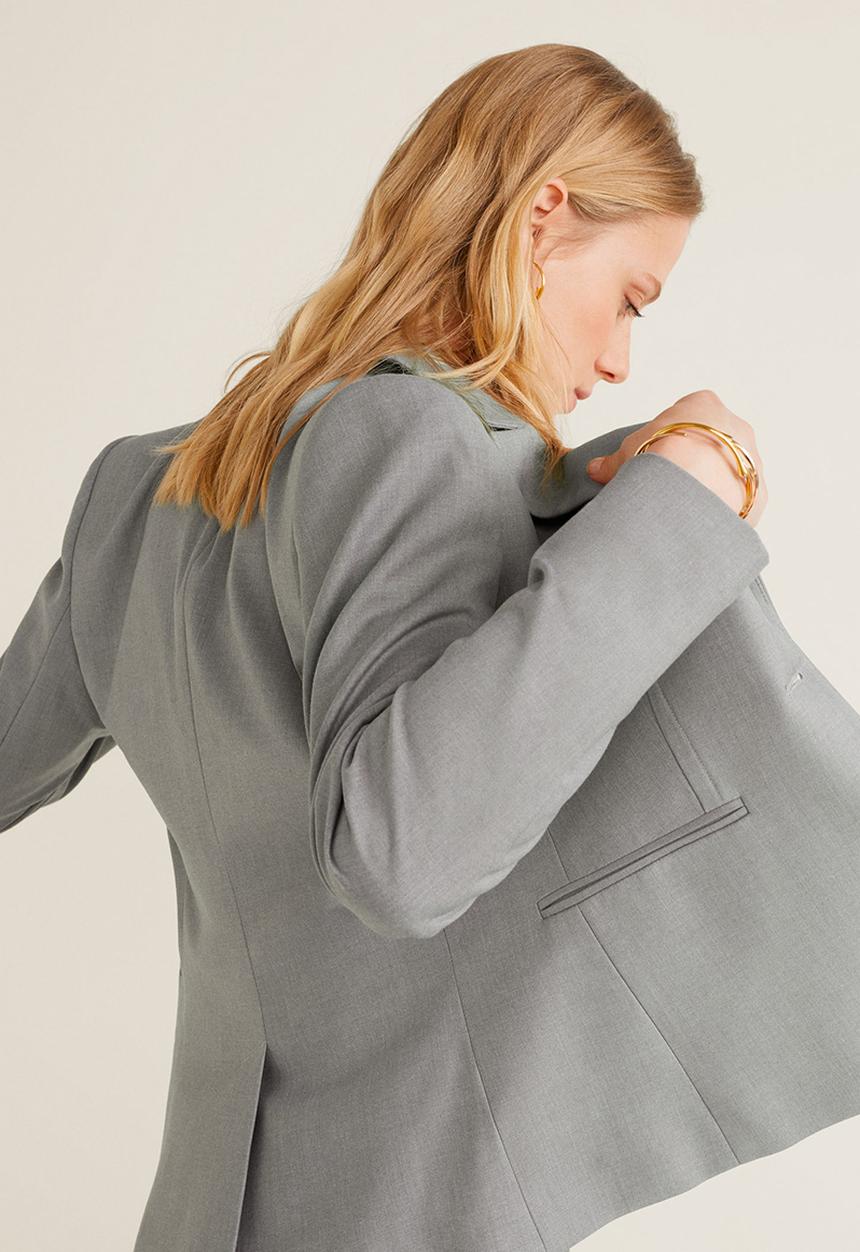 MANGO - Blazer boreal5 - grey
