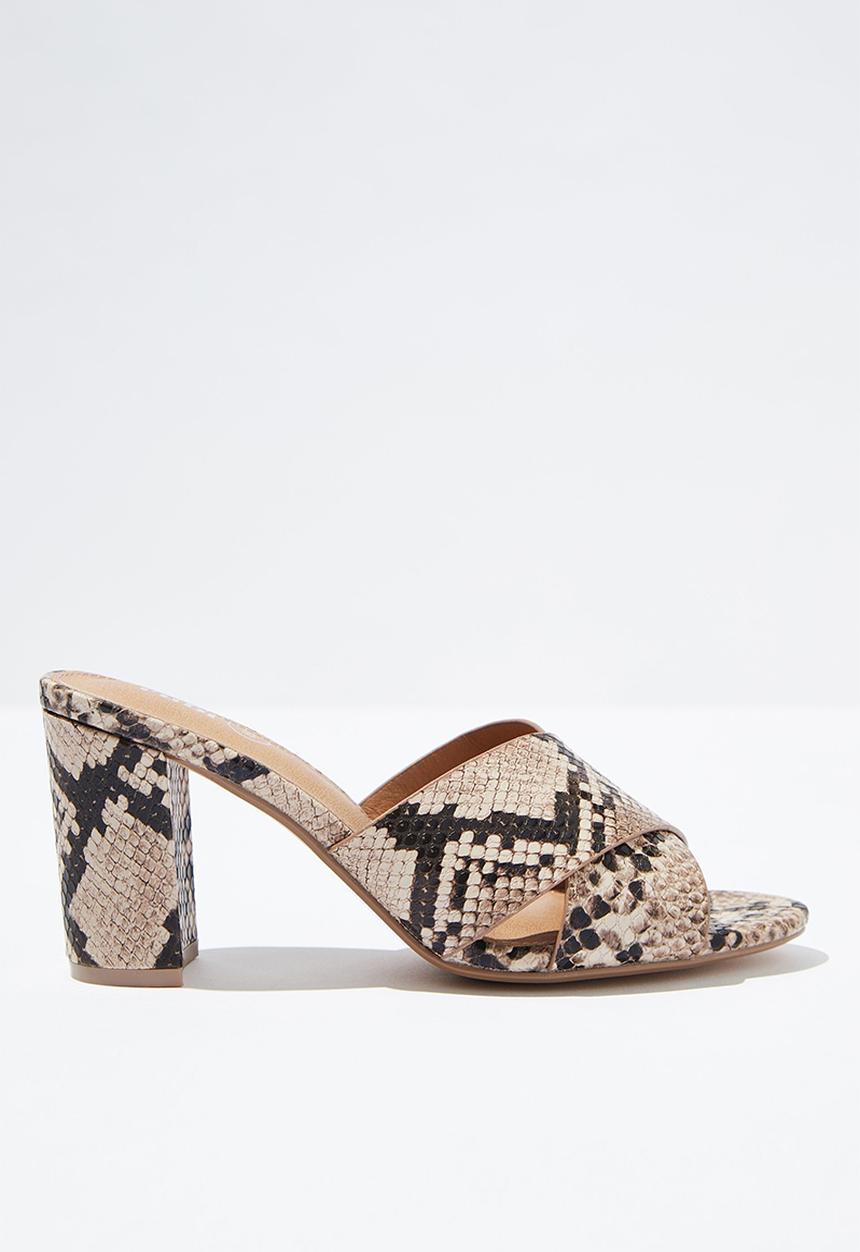 Cotton On - Quartz cross over mule - black & brown