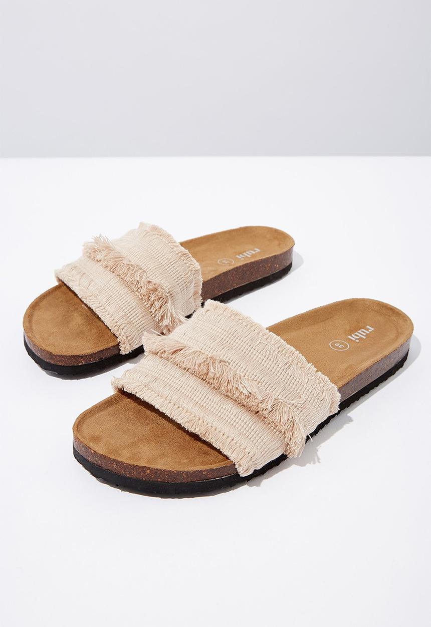 Cotton On - Rex single vamp slide - neutral