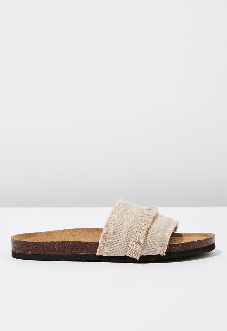 Cotton On - Rex single vamp slide - neutral