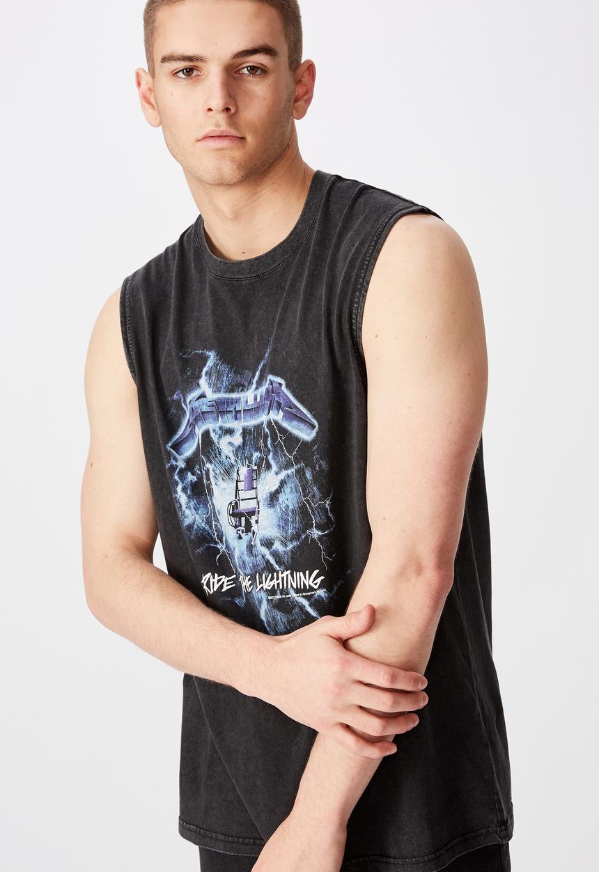 Factorie - Metallica shock license tank - black 