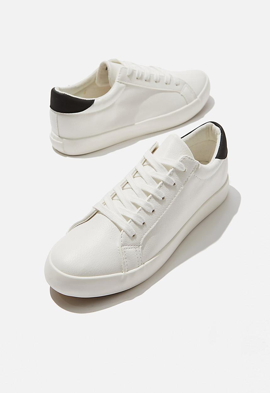 Cotton On - Ally low rise sneaker- white & black