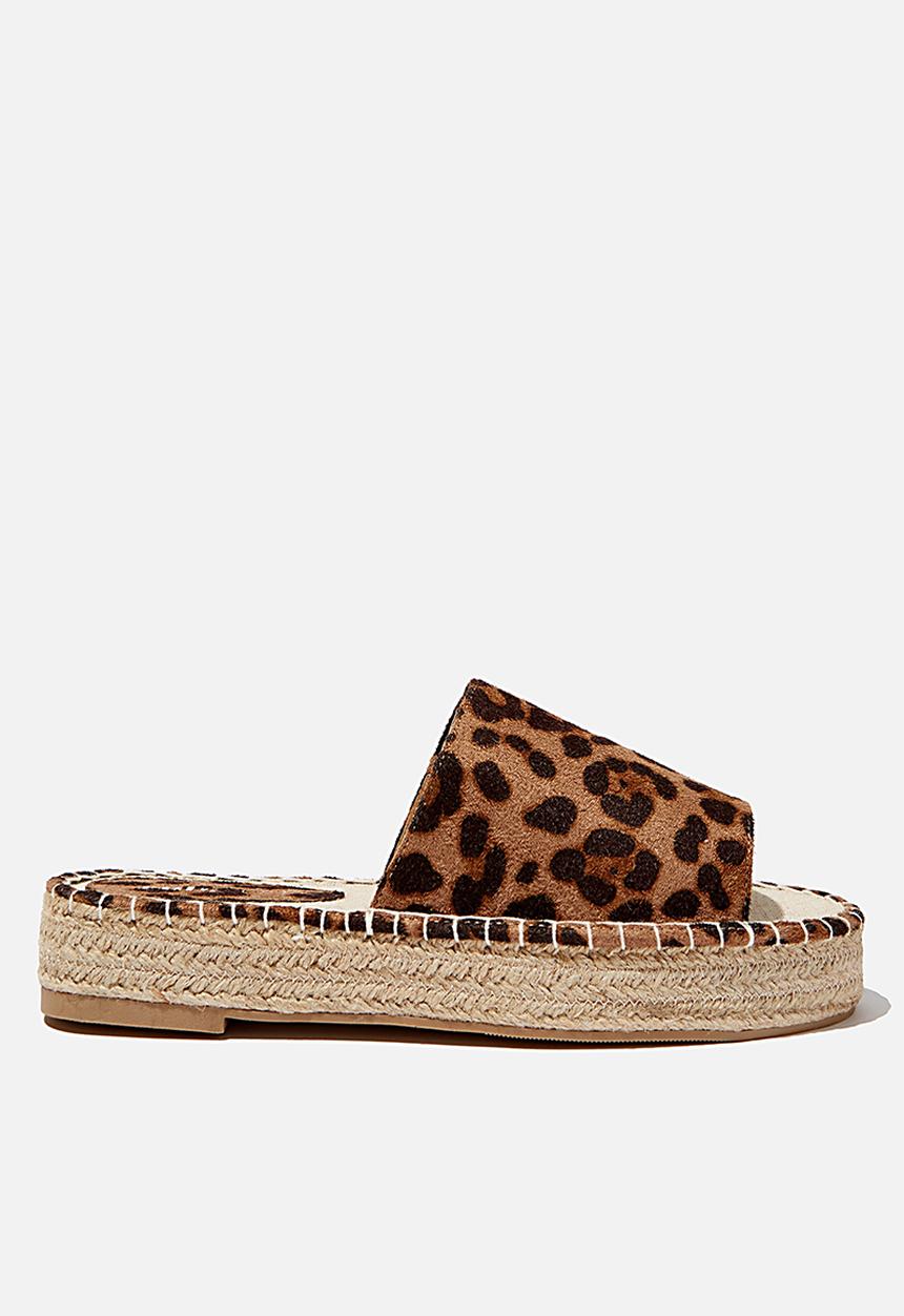 Cotton On - Hayley flatform espadrille sandal - brown 