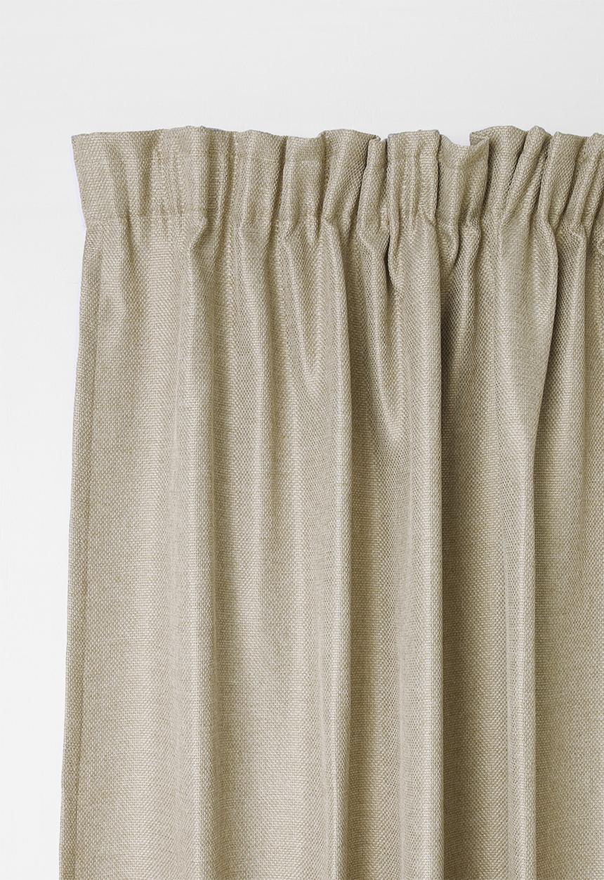 Sixth Floor - Self lined taped curtain - natural