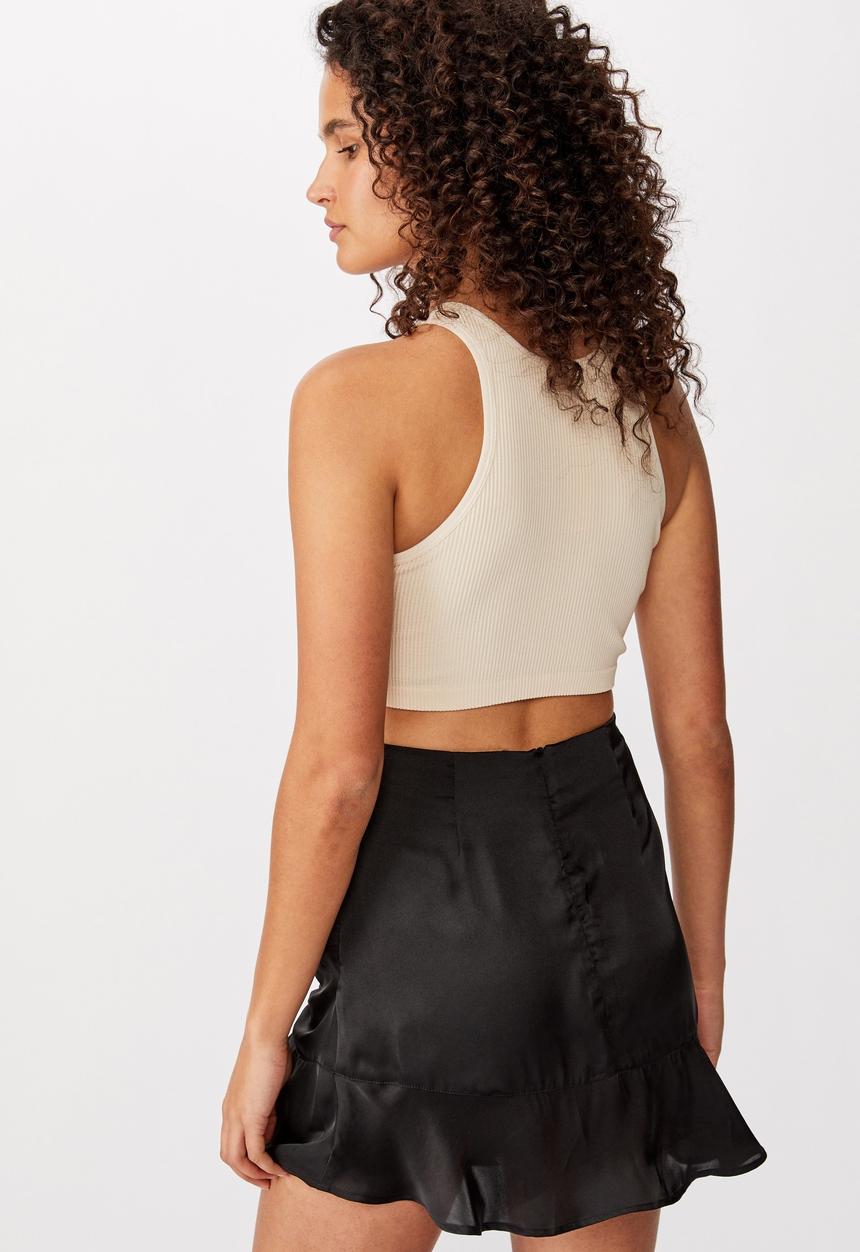 Cotton On - Coco rouched mini skirt - black