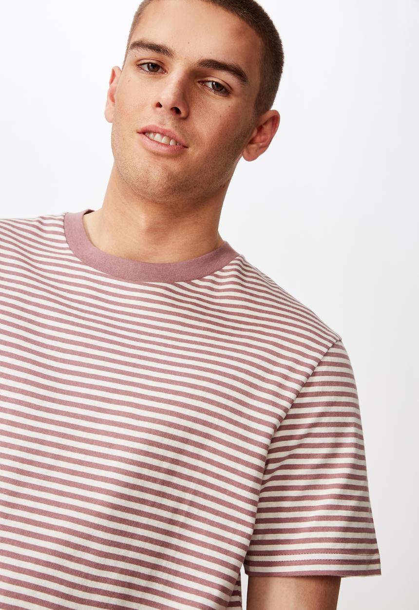 Factorie - Stripe T-shirt - rust & white 