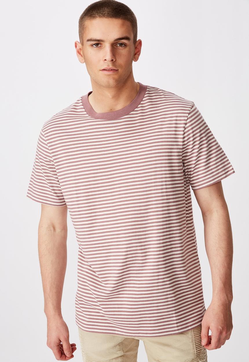 Factorie - Stripe T-shirt - rust & white 