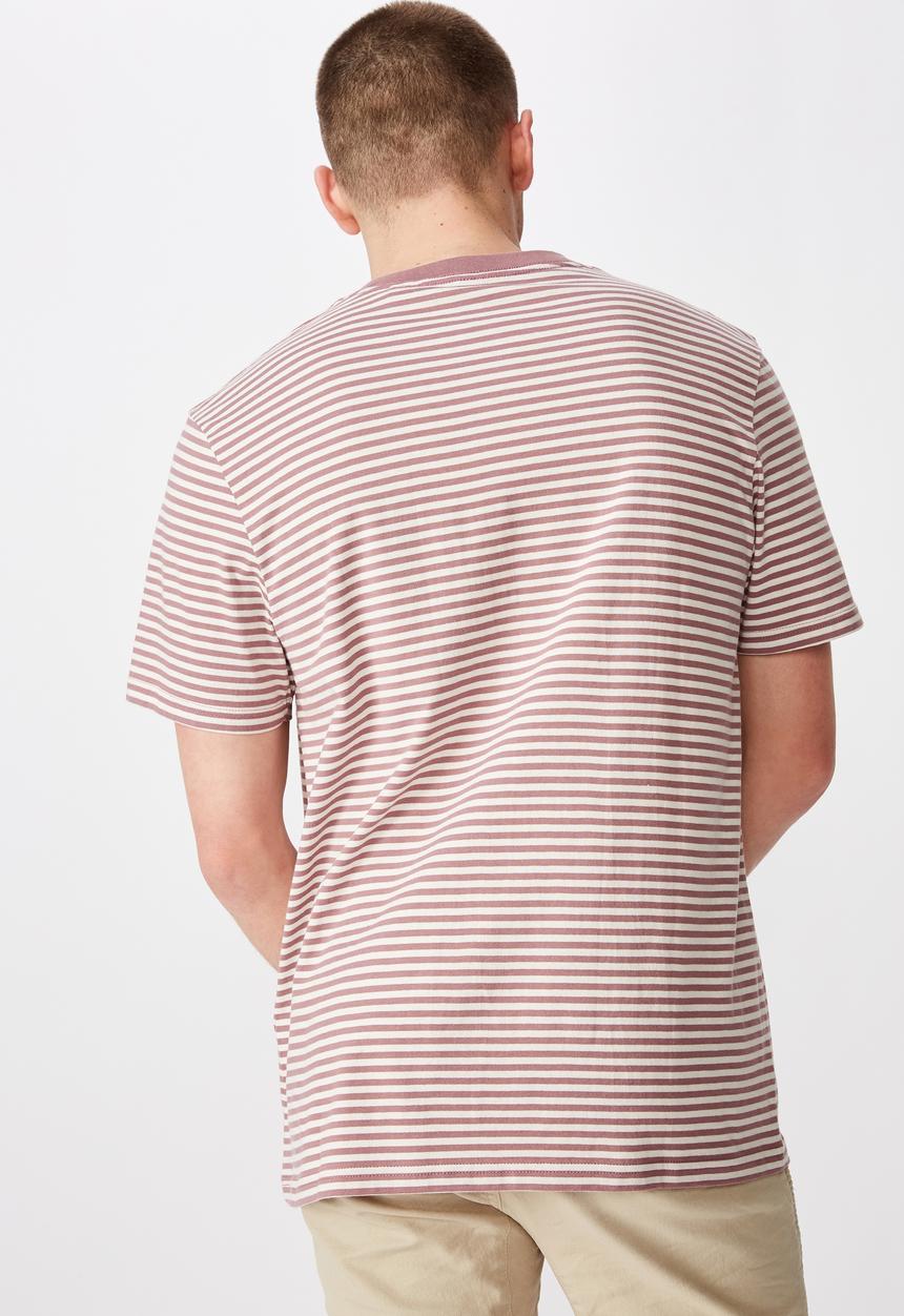 Factorie - Stripe T-shirt - rust & white 