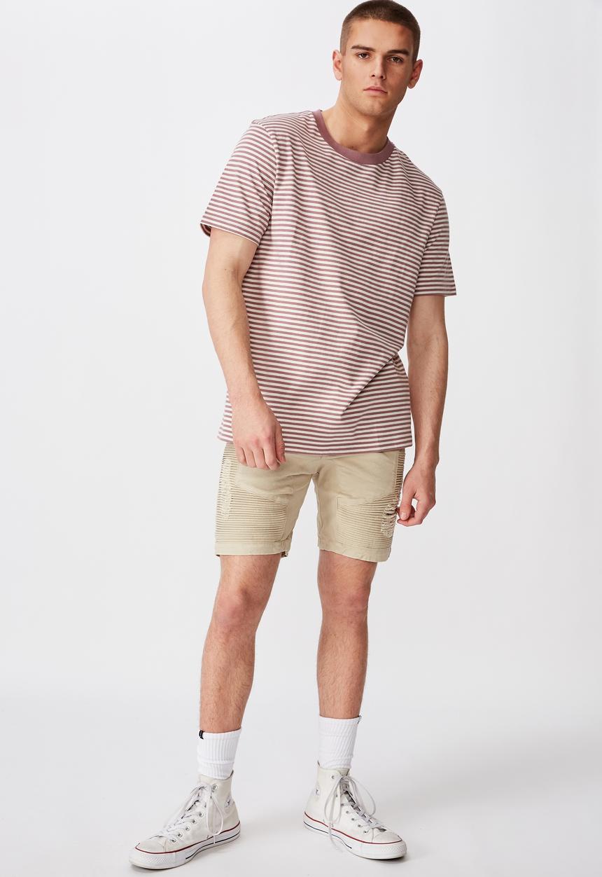 Factorie - Stripe T-shirt - rust & white 