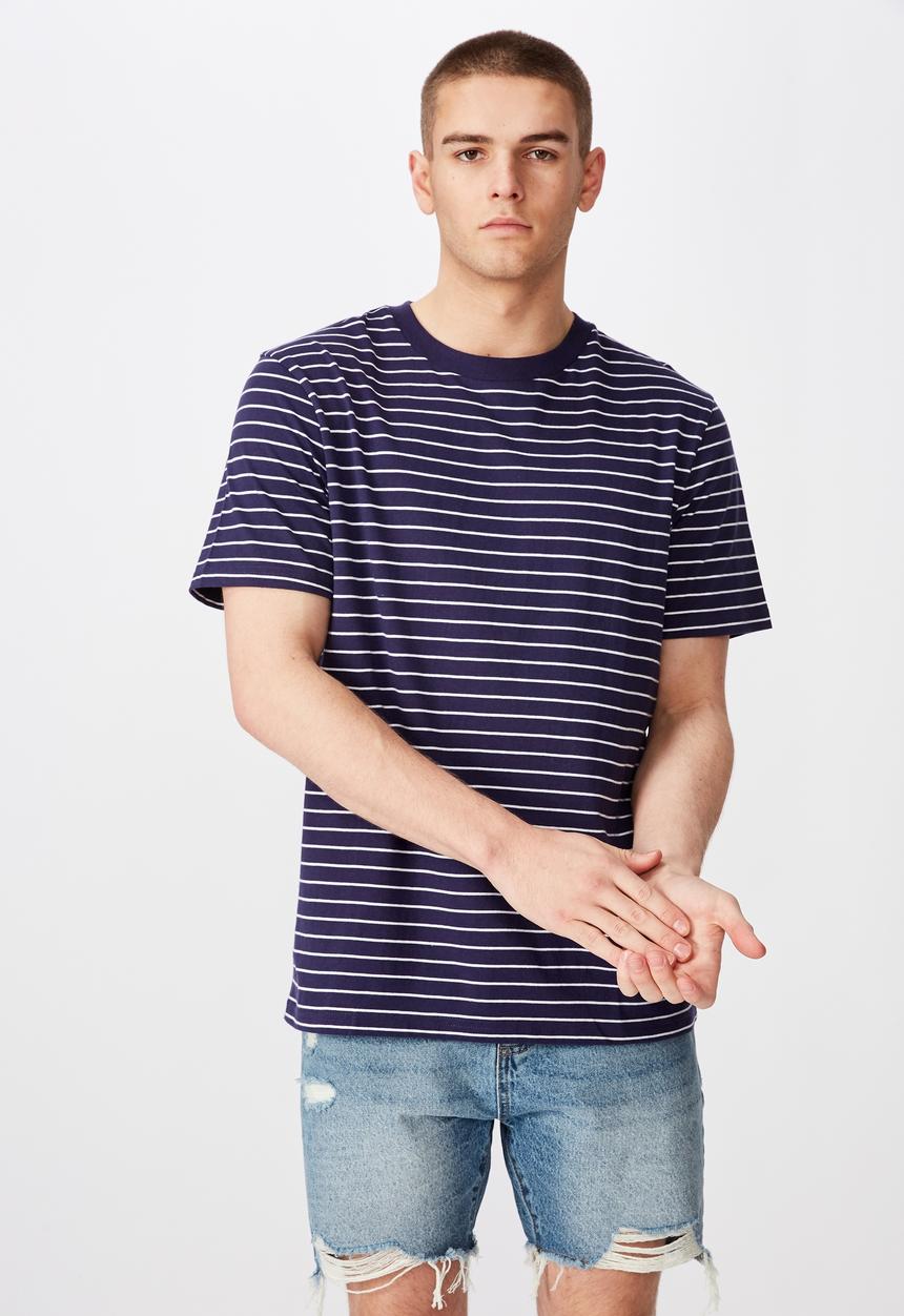 Factorie - Stripe T-shirt - navy & white 