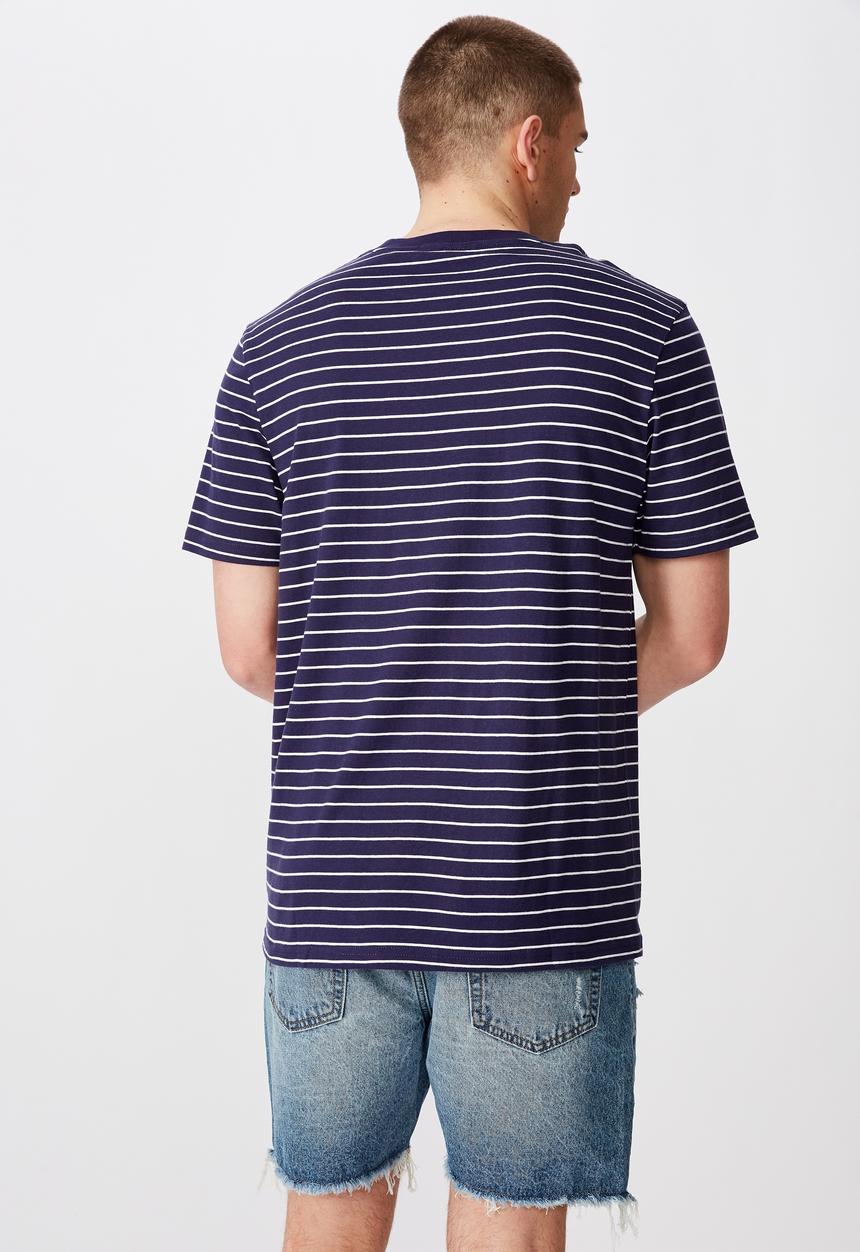 Factorie - Stripe T-shirt - navy & white 