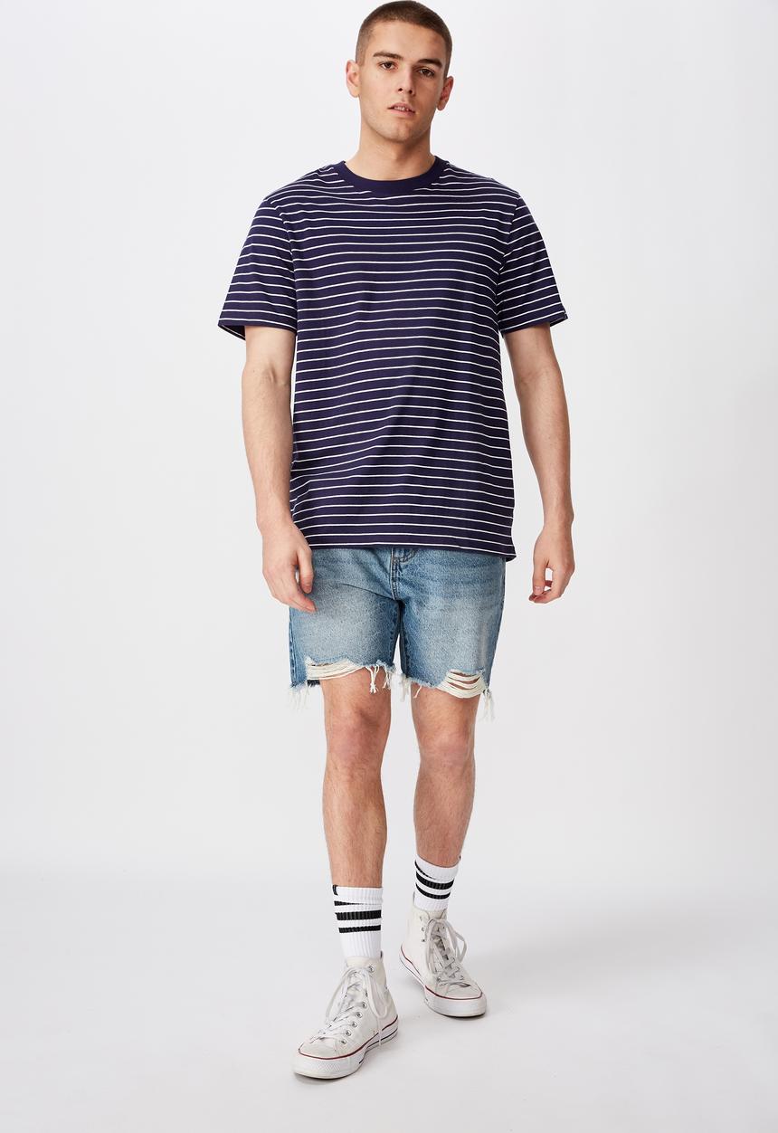 Factorie - Stripe T-shirt - navy & white 