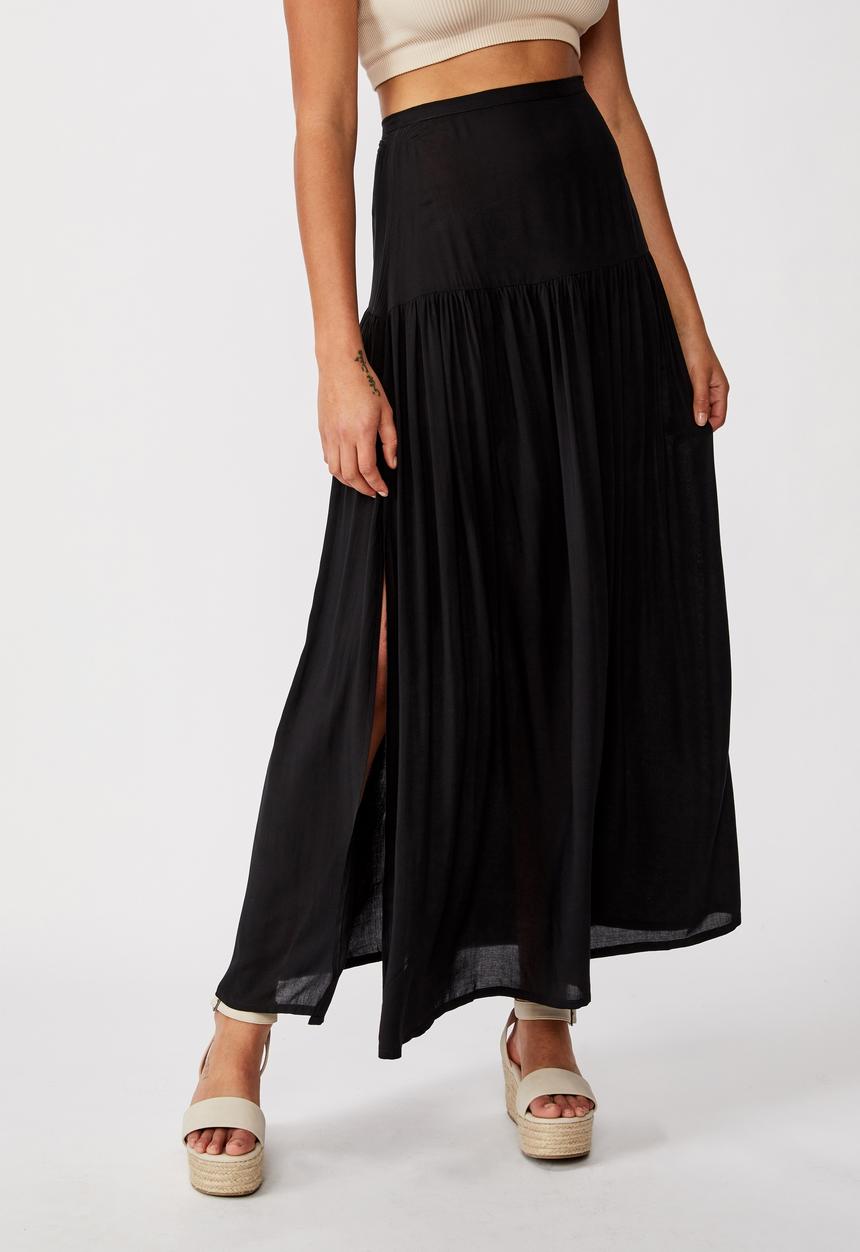 Cotton On - Nadia maxi skirt - black