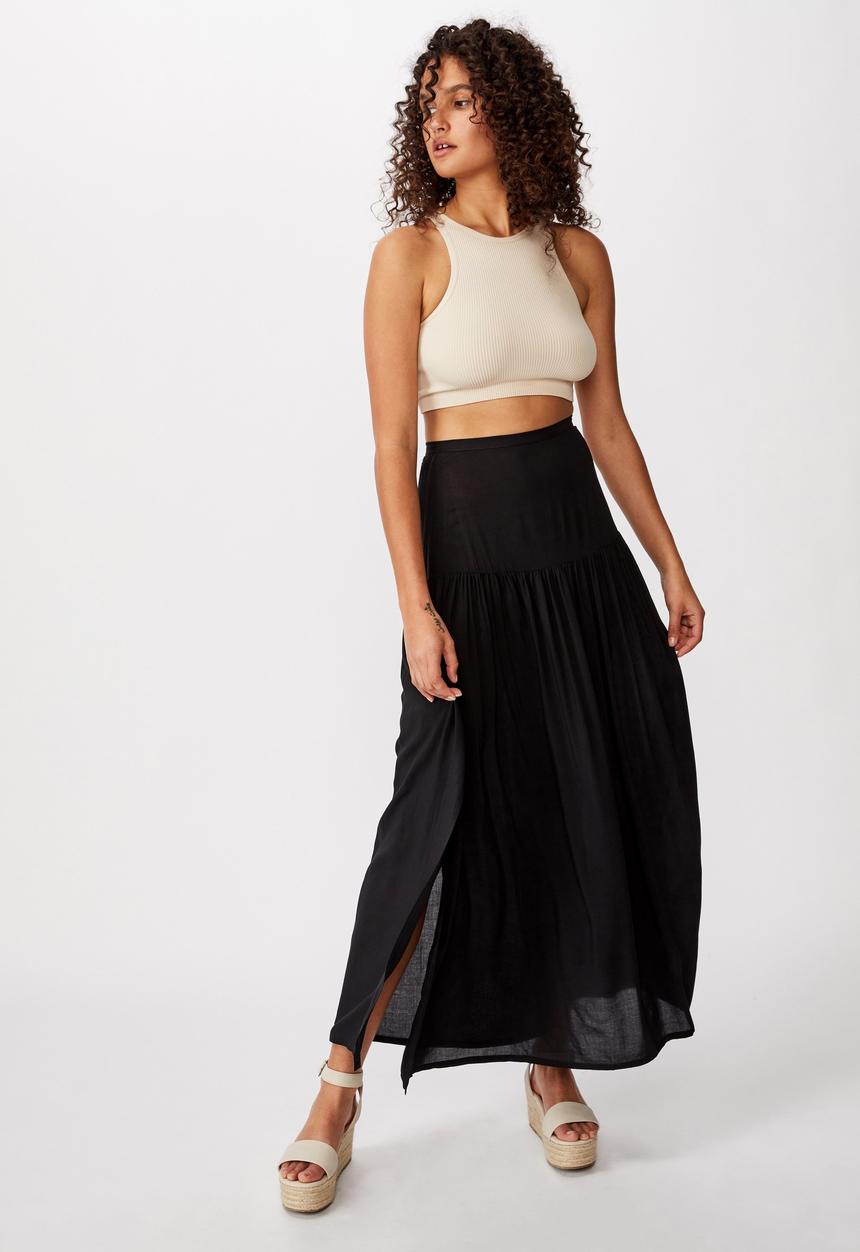 Cotton On - Nadia maxi skirt - black