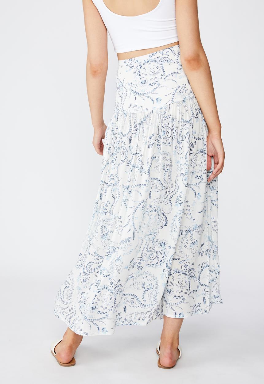 Cotton On - Nadia maxi skirt - blue & white