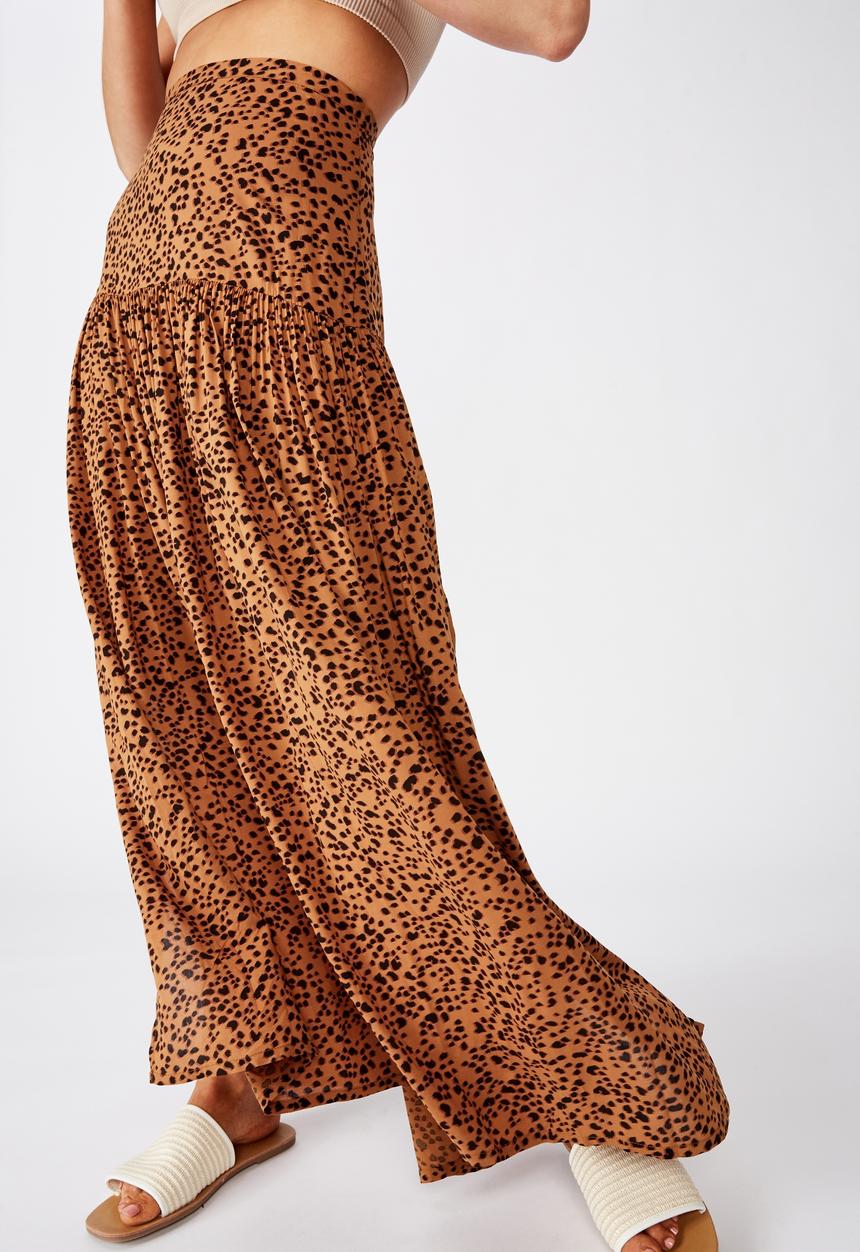 Cotton On - Nadia maxi skirt - brown & black