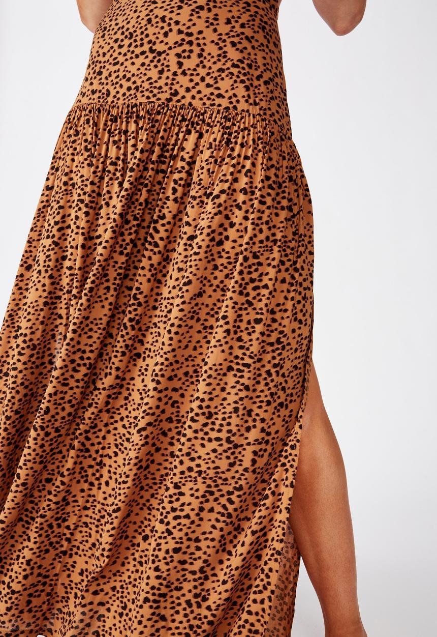Cotton On - Nadia maxi skirt - brown & black