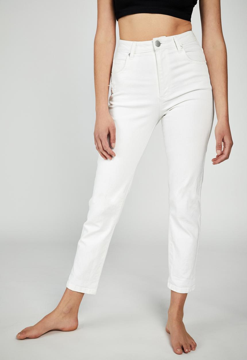 Cotton On - Stretch mom jeans - white