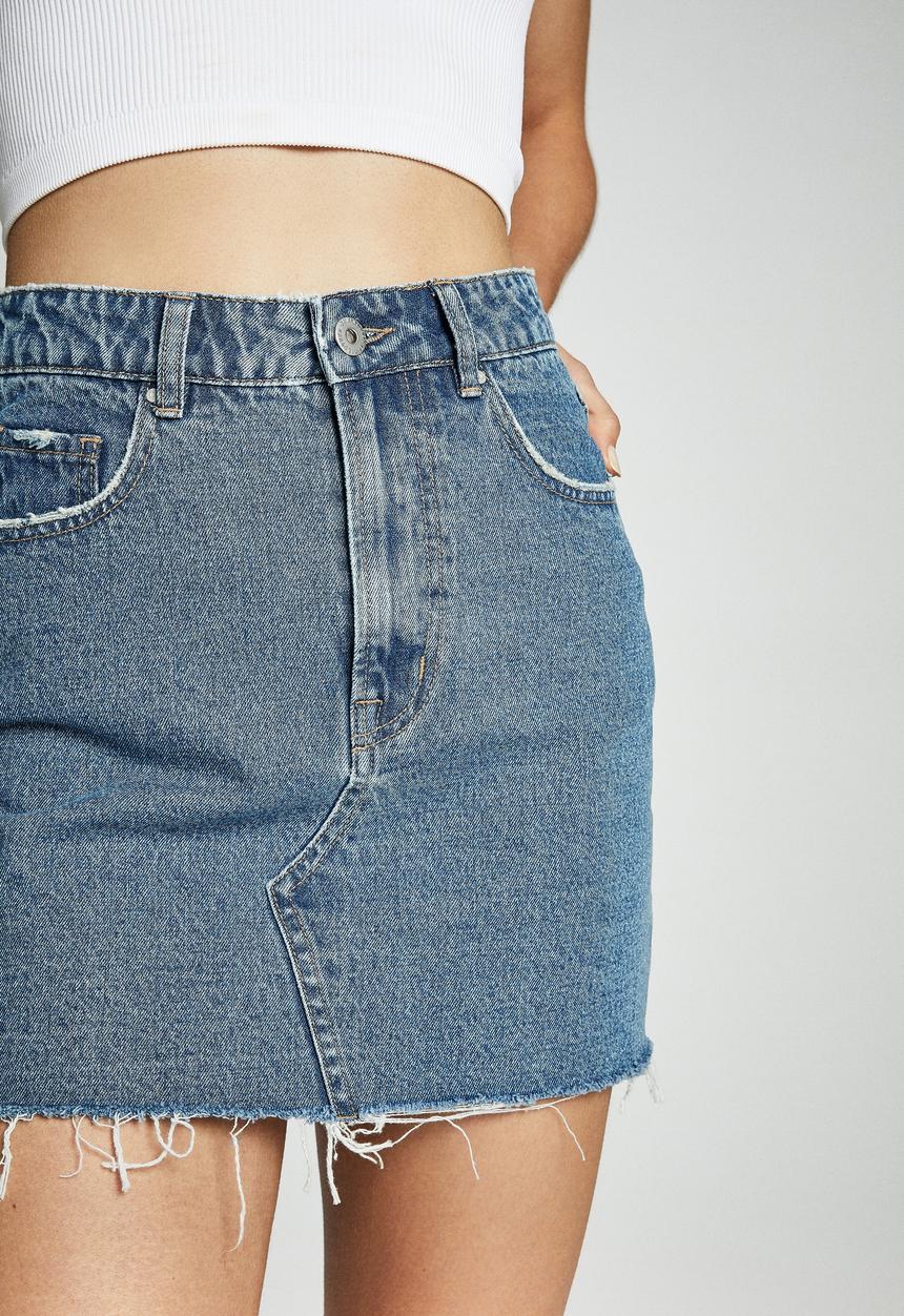 Cotton On - The classic denim skirt - blue