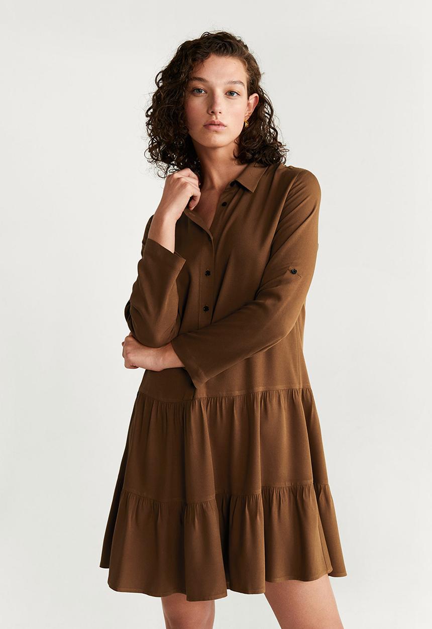 MANGO - Dress dallas  - brown