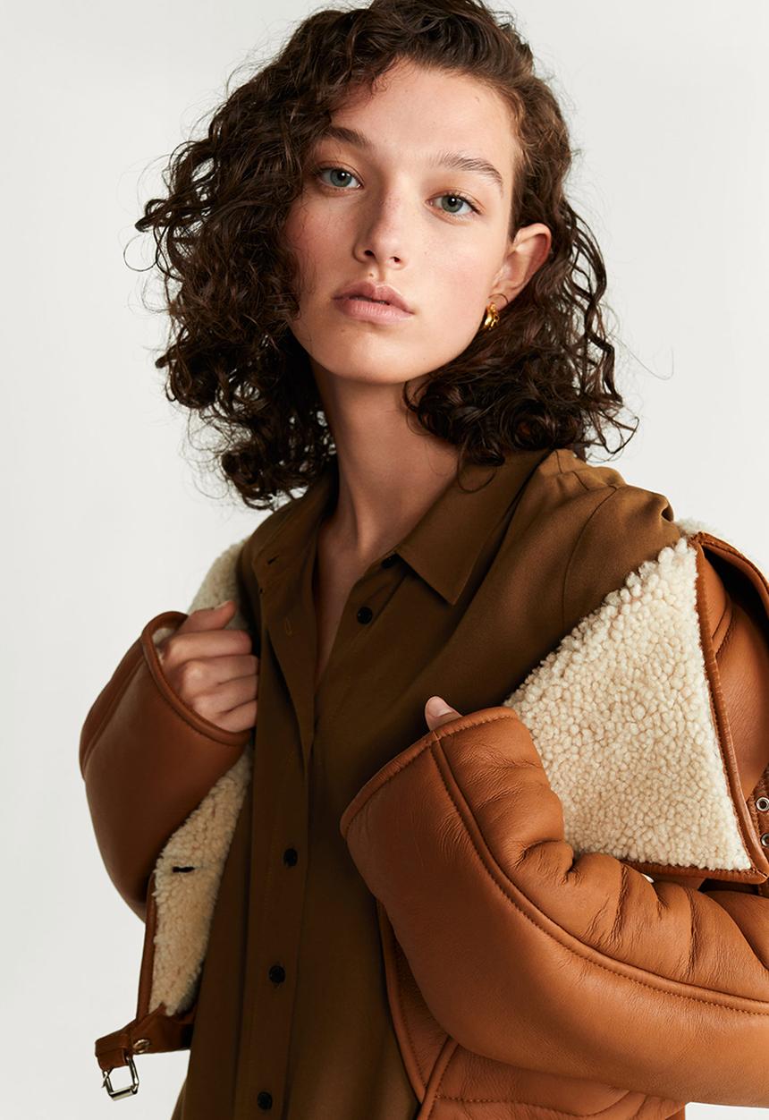 MANGO - Dress dallas  - brown