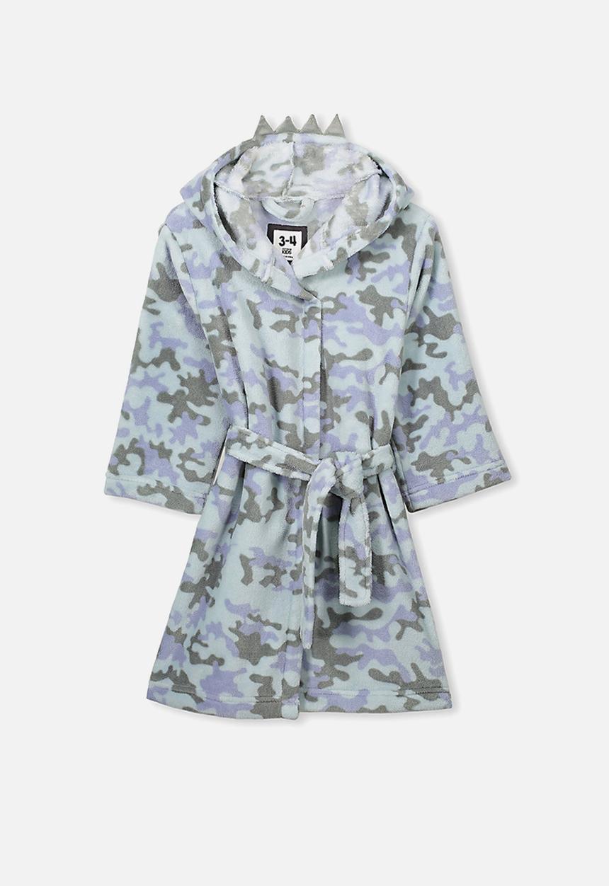 Cotton On - Boys long sleeve gown - blue & grey