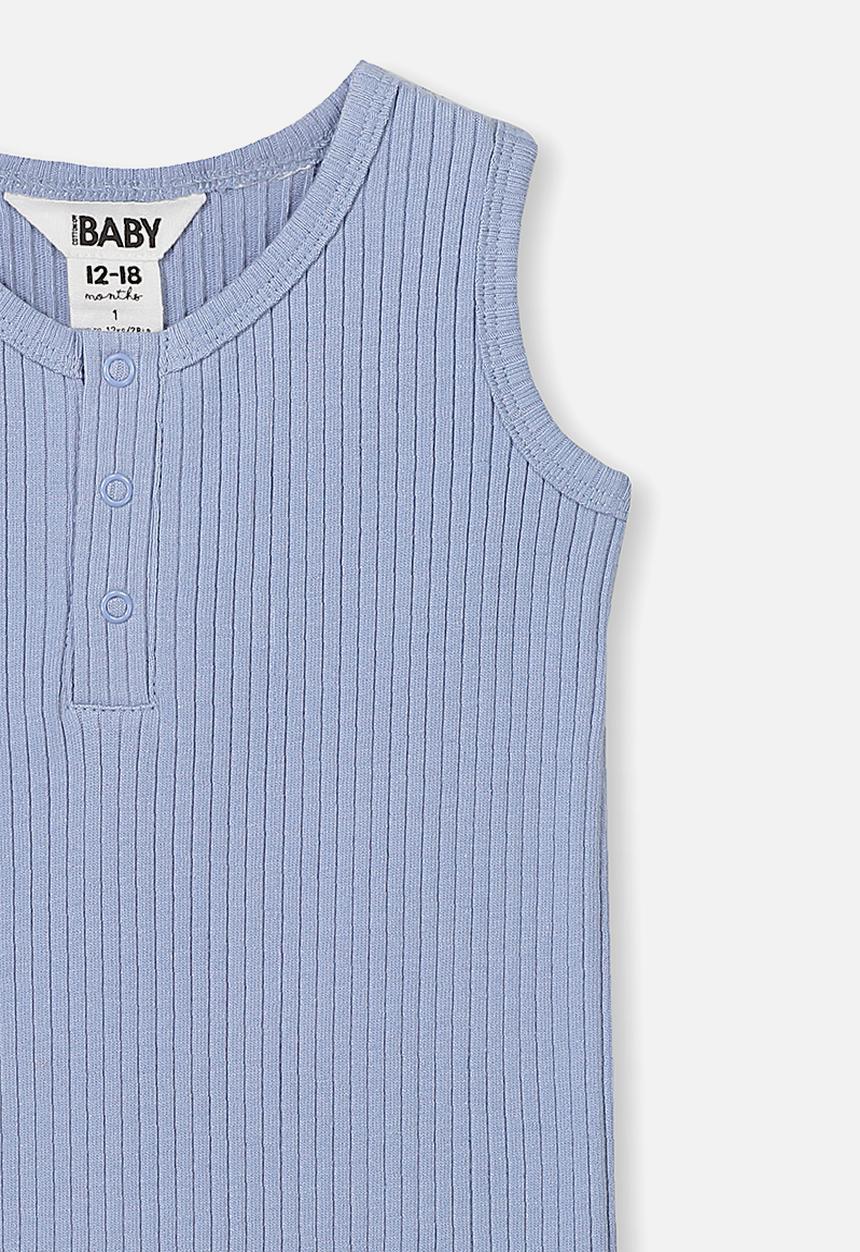 Cotton On - The sleeveless short leg romper - blue