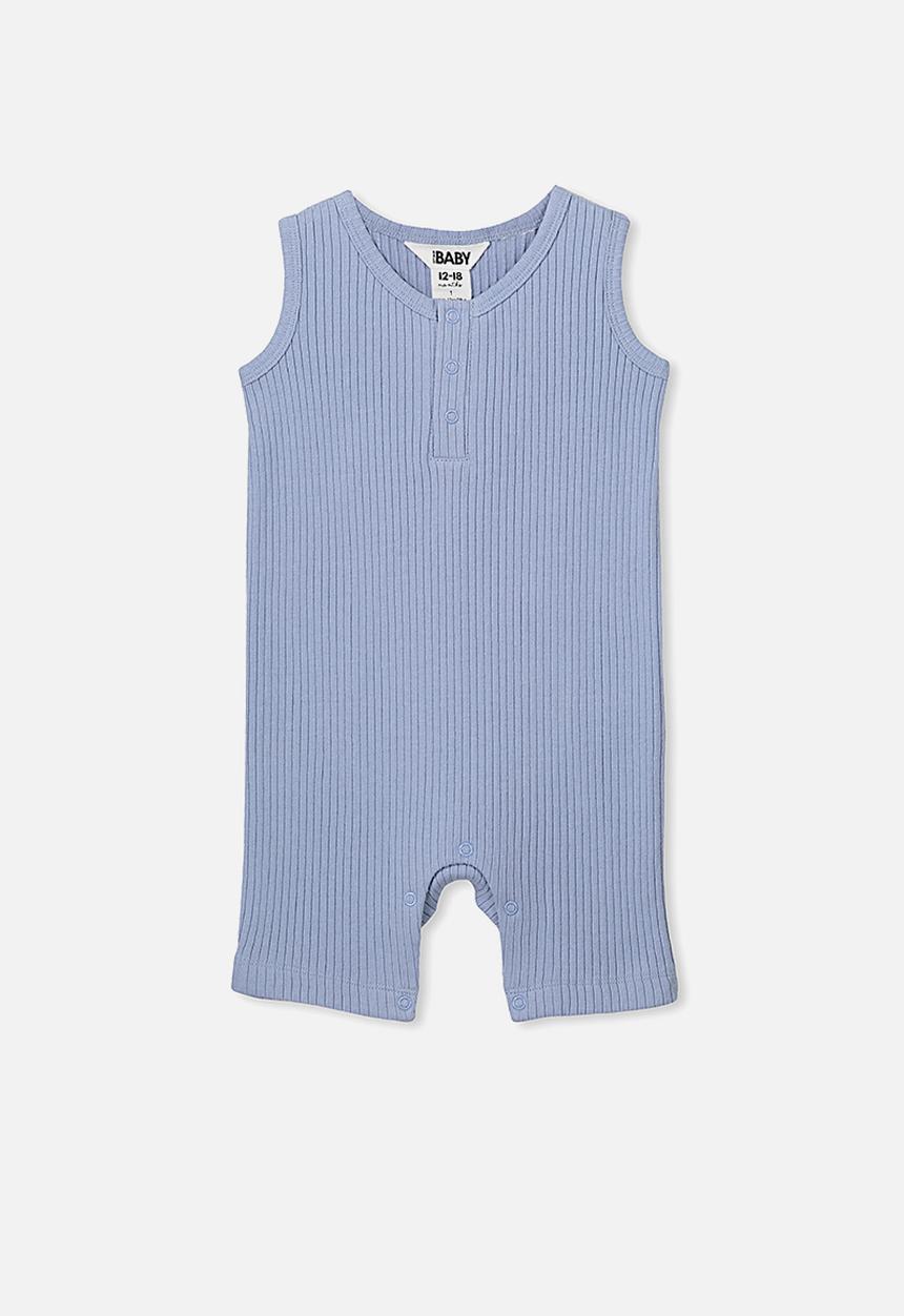 Cotton On - The sleeveless short leg romper - blue