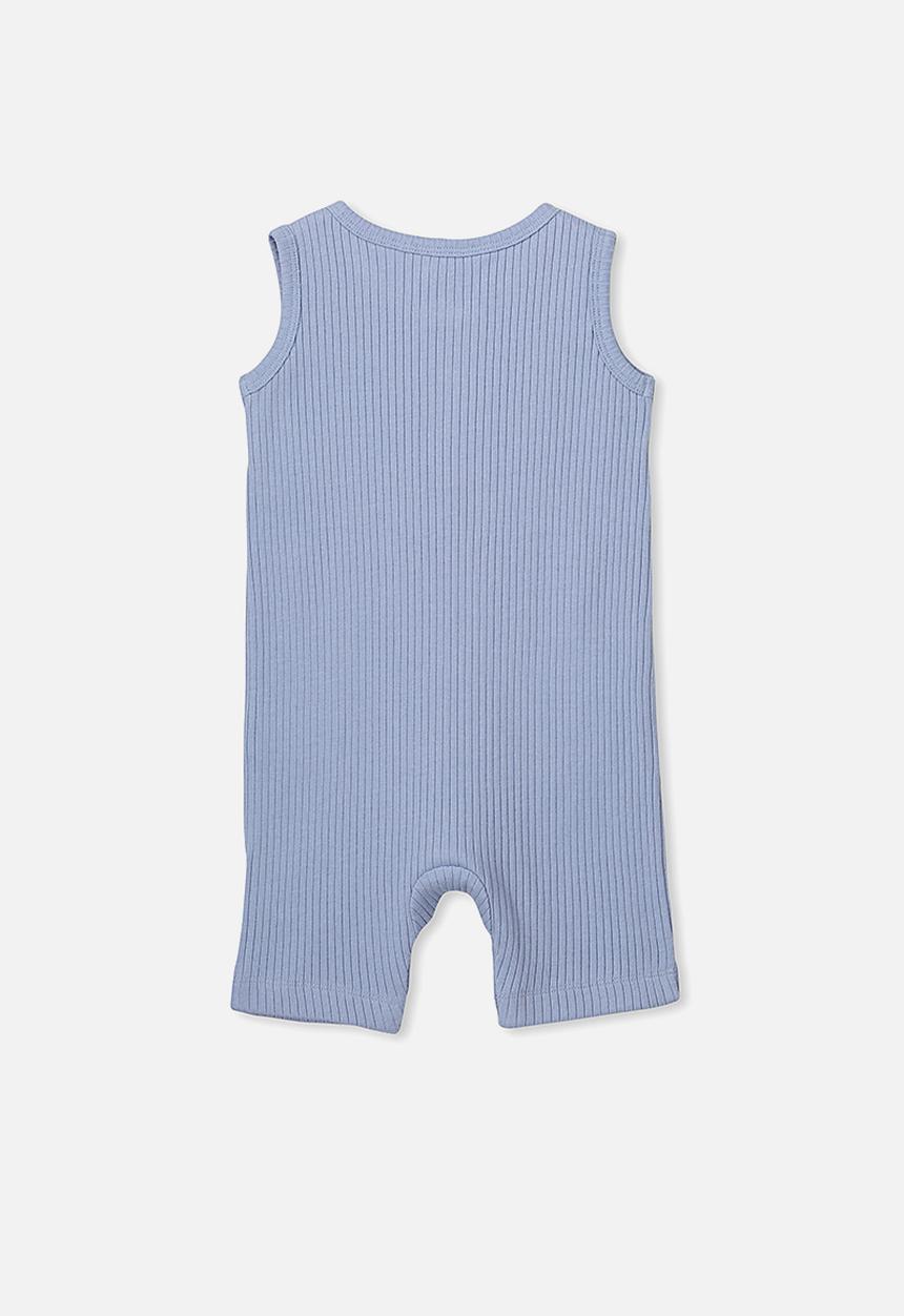 Cotton On - The sleeveless short leg romper - blue