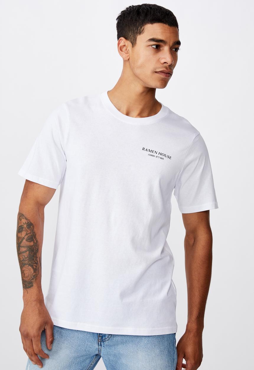 Cotton On - Noodle brain tbar souvenir T-shirt - white